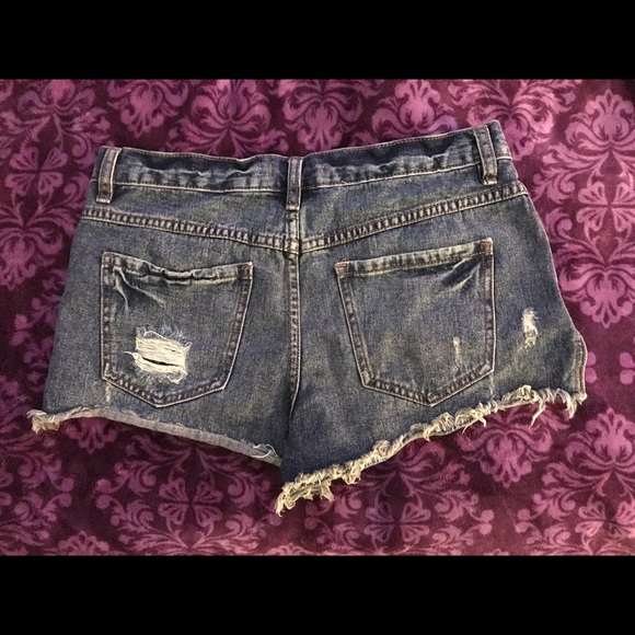 Free People Jillian Blue Shorts - Picture 3 of 8